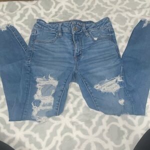 American eagal, blue skinny jeans size 6